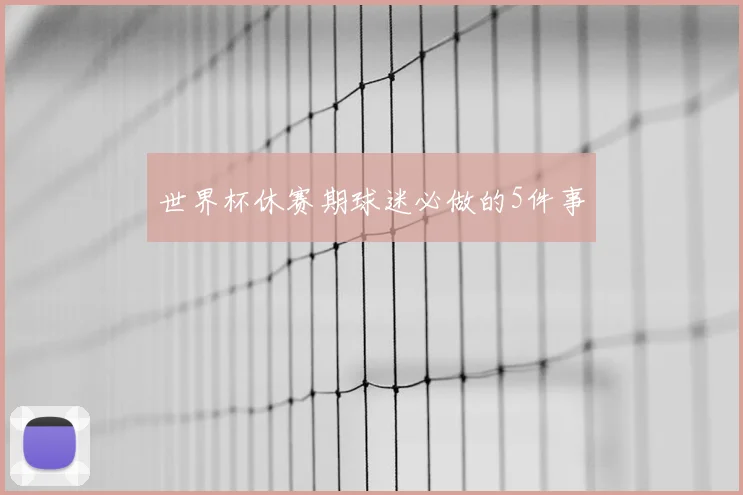 世界杯休赛期球迷必做的5件事